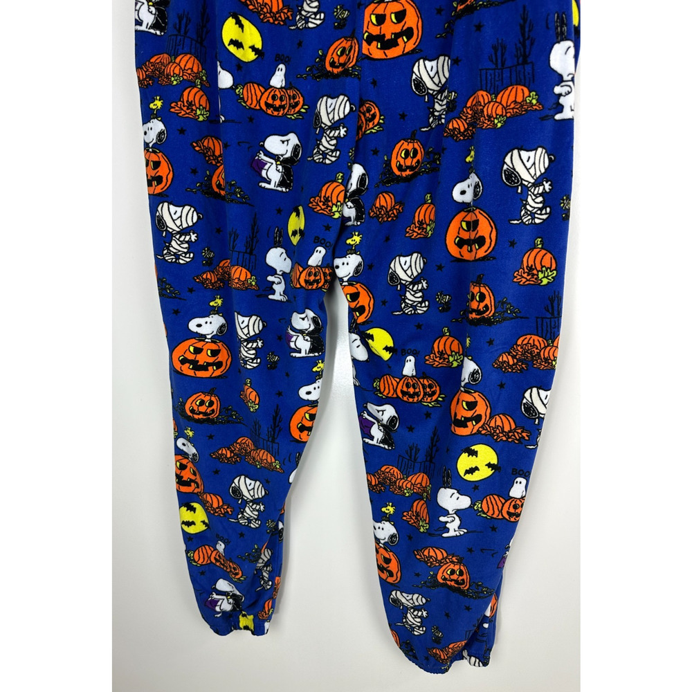Snoopy Peanuts Pajama Pants Halloween Pumpkin Jogger Plush Pj Sleep Women's XL - Picture 6 of 12